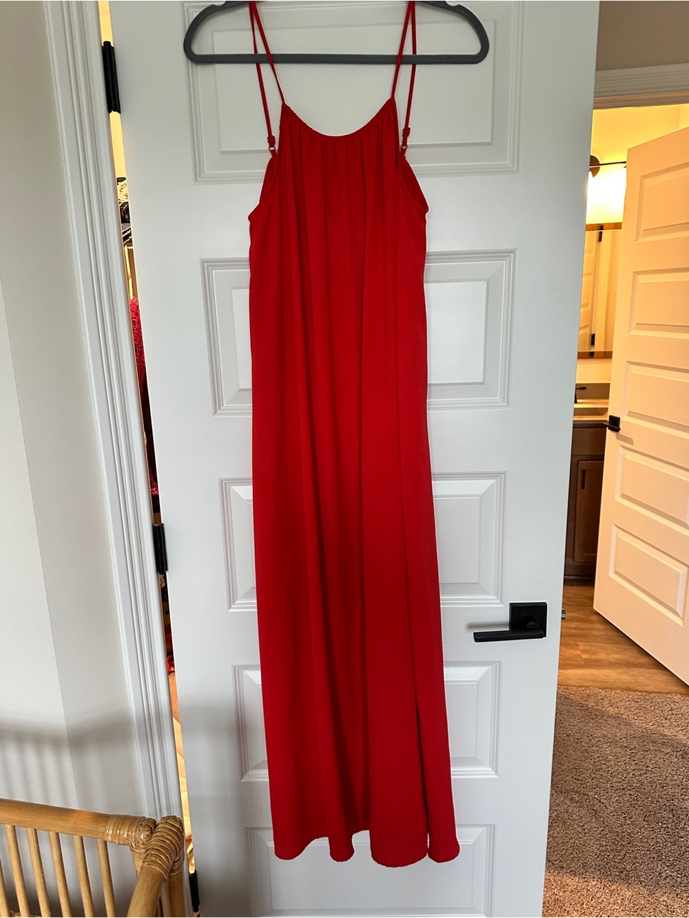 Prologue Red Spaghetti-Strap Maxi Dress